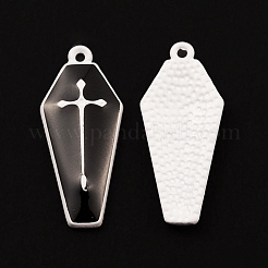 Spray Painted Alloy Pendants&nbsp;PALLOY-K003-12B