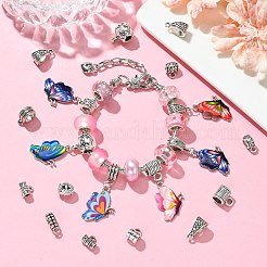 100Pcs 20 Styles Tibetan Style Alloy Tube Bails&nbsp;FIND-CJ0002-13