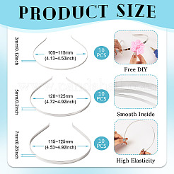 30Pcs 3 Styles Hair Accessories Iron Hair Band Findings&nbsp;OHAR-TA0001-08A