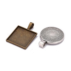 Alloy Pendant Cabochon Settings&nbsp;PALLOY-XCP0002-03AS