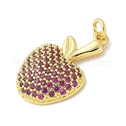 Brass Micro Pave Cubic Zirconia Pendants&nbsp;KK-S511-03D-G