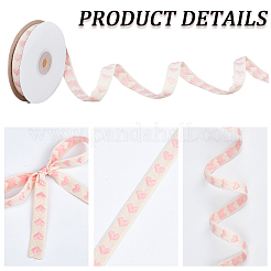 Heart Pattern Embroidery Cotton Ribbon&nbsp;OCOR-WH20003-100