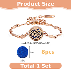 1set 1 Colors Stainless Steel Oval Link Bracelets&nbsp;BJEW-HS0001-10