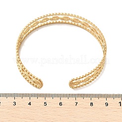 304 Stainless Steel Hollow Cuff Bangles for Women&nbsp;BJEW-B120-06G-02
