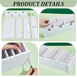 18 Grids PVC Plastic Inkpad Storage Holder&nbsp;ODIS-WH0043-118B