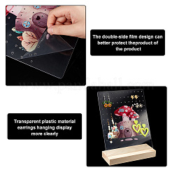 Transparent Acrylic Earring Displays&nbsp;NDIS-WH0015-01B