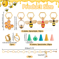 33Pcs Bee DIY Knitting Tool Sets&nbsp;HJEW-NB00052