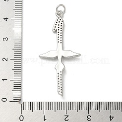 Rack Plating Brass Micro Pave Cubic Zirconia Pendants&nbsp;KK-K392-44P