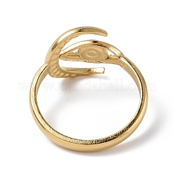 Ion Plating(IP) 304 Stainless Steel Open Cuff Ring Finding&nbsp;X-RJEW-C046-05G