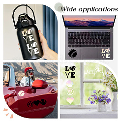 8 Sheets 4 Style Heart & Tennis Pattern Laser Style PET Waterproof Self-Adhesive Stickers&nbsp;STIC-GF0001-02C