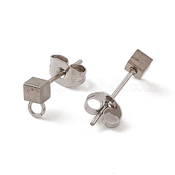 Non-Tarnish 304 Stainless Steel Stud Earring Findings&nbsp;STAS-E179-03P-01