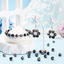 48Pcs 8 Styles Tibetan Style dZi Beads&nbsp;G-TA0003-33