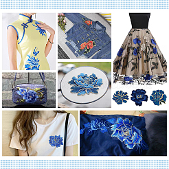 3Pcs 3 Colors Polyester Clothing Patches&nbsp;PATC-PH0001-54