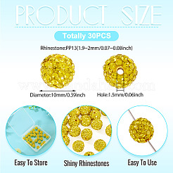 30Pcs Pave Disco Ball Beads&nbsp;RB-TA0001-27A