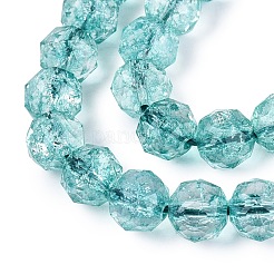 Crackle Transparent Glass Beads Strands&nbsp;GLAA-Q108-02A-04