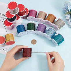 18 Rolls 18 Colors Round Metallic Cord&nbsp;MCOR-BC0001-01A