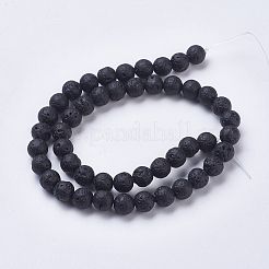 Natural Lava Rock Beads Strands&nbsp;G-J346-37-8mm