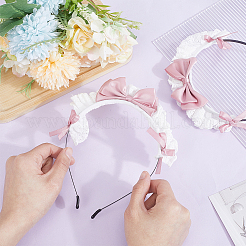 Cloth Bowknot Hair Bands for Women Girl&nbsp;OHAR-WH0029-12C