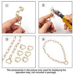 Brass Screw Carabiner Lock Charms&nbsp;X-KK-T047-04G