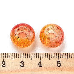 Two Tone Transparent Crackle Acrylic European Beads&nbsp;TACR-P009-B01