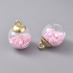 Glass Ball Pendants&nbsp;GLAA-WH0015-26C
