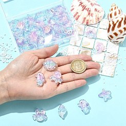 35Pcs 7 Styles Luminous Transparent Resin Paillette Cabochons&nbsp;RESI-CJ0005-33