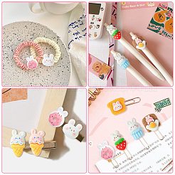 40Pcs 8 Styles Rabbit Theme Opaque Resin Cabochons&nbsp;RESI-CJ0003-78