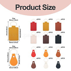 24Pcs 12 Styles Alloy Blanks Keychains&nbsp;AJEW-TA0002-04