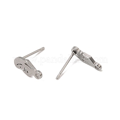 304 Stainless Steel Stud Earring Findings&nbsp;SA-CBAAD0D-10P