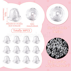 30Pcs Acrylic Bead Caps for Wind Chimes Making&nbsp;TACR-TA0001-69F