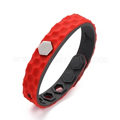 Flat Silicone Cord Bracelets&nbsp;LS-BJEW-F421-01C