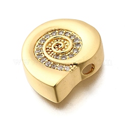 Brass Micro Pave Clear Cubic Zirconia Beads&nbsp;KK-B136-23G
