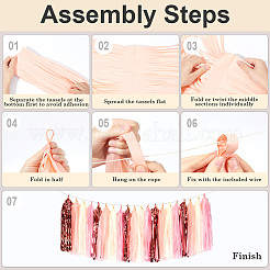 Aluminum Foil Tassels Hanging Garland Banner&nbsp;DIY-WH20011-29A