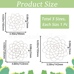 3Pcs 3 Style 201 Stainless Steel Flower Arrangement Insert Lids&nbsp;FIND-WH0260-29