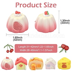 10Pcs 5 Styles Resin House Display Decorations&nbsp;AJEW-CJ0001-79
