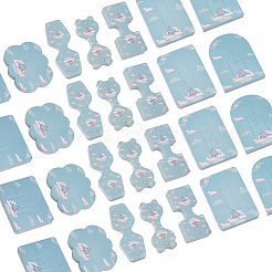 140Pcs 7 Styles Castle Theme Paper Hair Clip Display Cards&nbsp;CDIS-NB0001-38