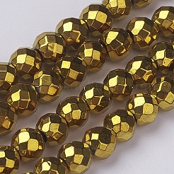 Non-Magnetic Synthetic Hematite Beads Strands&nbsp;G-G092-3mm-1