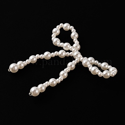 Handmade Imitation Pearl Beaded Bowknot Ornament Accessories&nbsp;DIY-WH0110-369