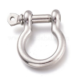 Tarnish Resistant 304 Stainless Steel D-Ring Anchor Shackle Clasps&nbsp;STAS-Z017-15P-01