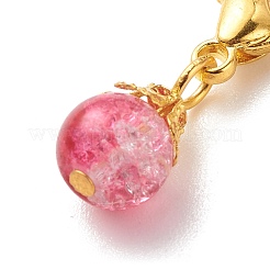 Two Tone Crackle Glass Pendant Decorations&nbsp;HJEW-JM00704