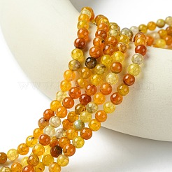 Dyed Natural Dragon Veins Agate Beads Strands&nbsp;G-C068-6mm-15