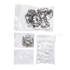 DIY 50Pairs Flat Round Earring Making Kits&nbsp;DIY-YW0001-90P