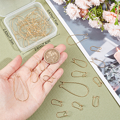 40Pcs 4 Styles Brass Hoop Earring Findings&nbsp;FIND-BBC0003-29