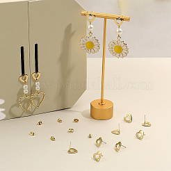 40Pcs 201 Stainless Steel Stud Earring Findings&nbsp;STAS-SC0005-31