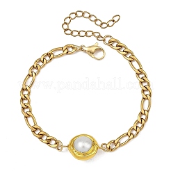 Natural Baroque Pearl Keshi Pearl Link Bracelets&nbsp;BJEW-JB13963