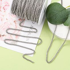 Tarnish Resistant 304 Stainless Steel Wheat Chains&nbsp;STAS-O076-07