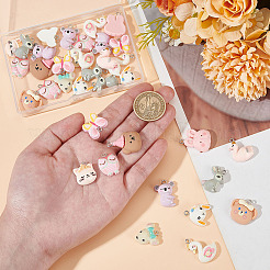 42Pcs 12 Styles Opaque Resin Pendants&nbsp;RESI-AR0001-45