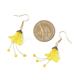 Flower Glass & Acrylic Dangle Earrings&nbsp;EJEW-JE06764