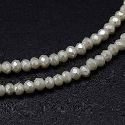 Faceted Rondelle Full Rainbow Plated Electroplate Glass Beads Strands&nbsp;EGLA-M004-2mm-A17