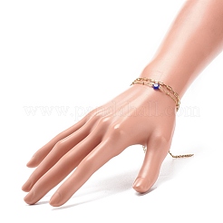 2Pcs 2 Style Brass Paperclip Chains & 304 Stainless Steel Satellite Chains Bracelets Set&nbsp;BJEW-JB08620-01